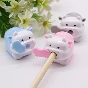 1Pc Cute Cattle Design Sharpener Cow Ox Cute Kawaii Pencils Sharpeners Girls Gifts Stationery Office Supplies Nice Design Deft Processed, Office Supp