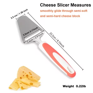 TDYBASE Stainless Steel Cheese Slicer with Non Slip Handle,Non-Stick Cheese Slicing Shovel
