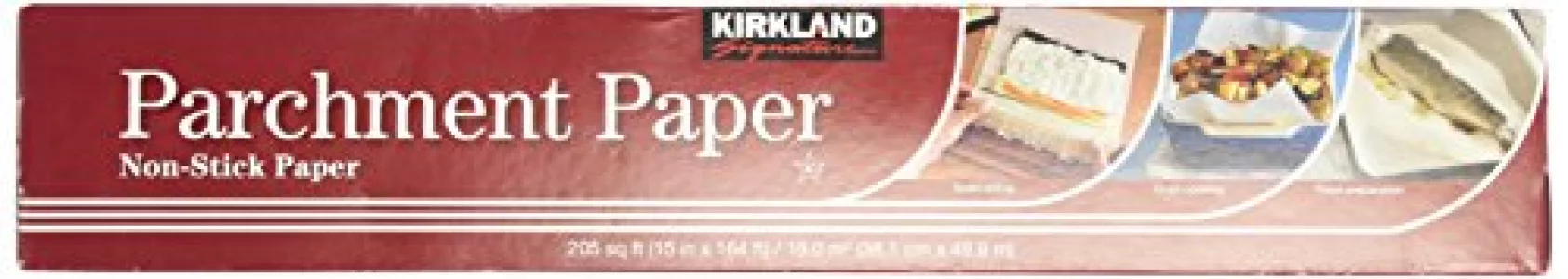 Kirkland Signature 587346 Parchment-1pk Non Stick Parchment, 1 Pack, Clear