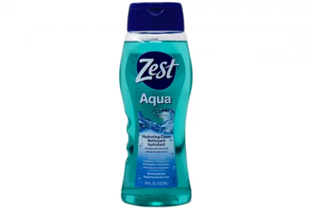Zest Hydrating Body Wash - Aqua - Moisturizing Body Wash for Men and Women - Bath Soap with Vitamin E - Gentle Paraben Free Formula - 6 pc