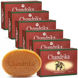 Chandrika Sandal Soap | Organic Bar with Vegetable Oil | 100% Natural for Men and Women | Vegan for All Skin Types | Handmade | Herbal Body Bars - 2.
