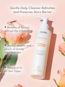 SONAGE Hydrating Facial Cleanser for All Skin Types | Gentle Cream Face Wash & Makeup Remover with Aloe, Chamomile & Vitamin E | Non-Stripping, Moist