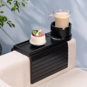 Couch Cup Holder Tray for Armrests Over 4.9