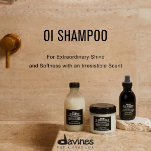 Davines OI Shampoo, Milky-Smooth Hydrating Cleanser for All Hair Types - Daily Antioxidant Treatment with Roucou Oil for Extraordinary Shine, Softnes