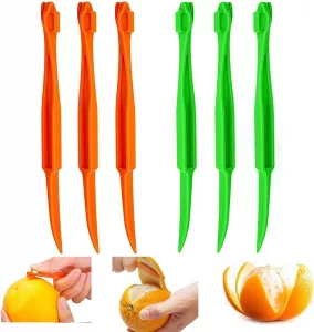 Orange Peeler - YAWALL 6Pcs Orange Peeler Tool, Plastic Lemon Citrus Peeler, Easy Open Orange Slicer Peel Cutter Kitchen Accessories Knife Gadget Pel