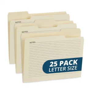 25 Blue Summit Supplies Manilla Folders, 8.5