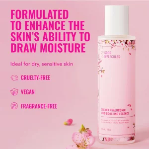 Good Molecules Sakura Hyaluronic Acid Boosting Essence - Ultra Hydrating Facial Moisturizer - Skincare for Hydration, Tightening, Anti Aging, Instant