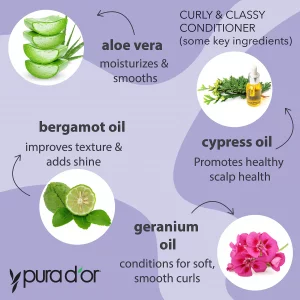 PURA D'OR Curly & Classy Hydrating Conditioner (16oz) Ultimate Definition and Bounce for Gorgeous Curls, Enriched with Coconut Oil, Kukui Seed Oil, a