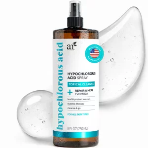 Artnaturals Hypochlorous Acid Face & Skin Spray - Gentle Daily Facial Mist, pH-Balanced, Fragrance-Free, Soothing Cleanser for Sensitive Skin - 8 fl 