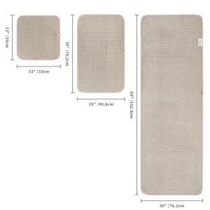 POLYTE 430 GSM Microfiber Quick Dry Lint Free Oversize Bath Towel Set, 6 Piece (Waffle Weave)