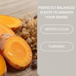 SpaScriptions Turmeric & Collagen Body Wash - Brightening Gentle Exfoliation Shower Gel Scrub for Men and Women with Brown Sugar & Vitamin E for Glow