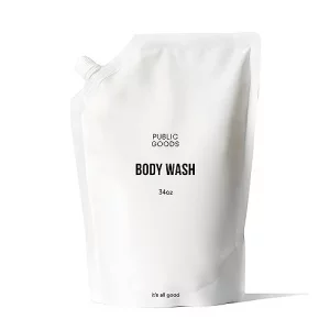 Public Goods Body Wash for Men and Women | Natural Soap for Bath & Shower | Body Scrub Made with Organic Essential Oils | Sulfate & Paraben Free | Ve