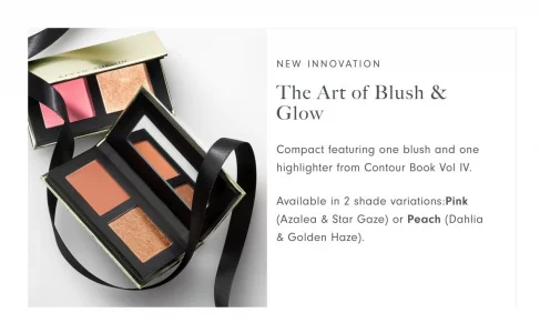 Kevyn Aucoin The Art of Blush & Glow, PINK: Sculpt & define makeup compact DUO palette with a pink-toned matte blush (Azalea) plus a champagne colore
