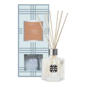 Homeworx Reed Diffuser Set, Coastal Sands by HomeWorx by Slatkin & Co - Scented Oil Reed Stick Diffuser (Salted Sand, Beach Rose, Bergamot Waters & N