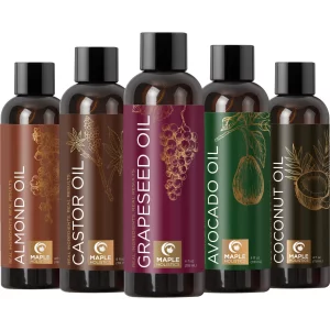 Pure Carrier Oils for Essential Oils - DIY Skin Care Set with Hair Oils Skin Oils for Body Care Moisturizers for Face and Body plus Nail Care - Anti 