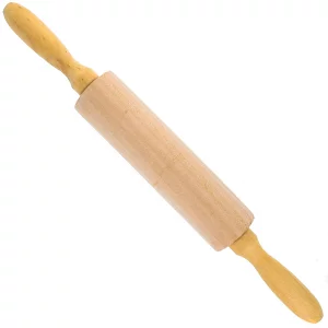 Beille Classic Bakers Solid Lotus Wood Rolling Pin for Pie Crust Pizza Dough Cookies Kitchen Essentials (2 Sizes) (15 Inch)