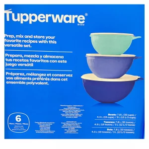 Tupperware Thatsa Bowl Set-3 Peice-Blue Tones
