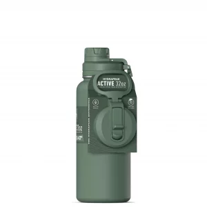 Hydrapeak 32oz Sport Insulated Water Bottle with Straw & Chug Lid, Leak & Spill Proof, Keeps Drinks Cold for 24 Hours, Hot for 12 Hours, Premium Stai