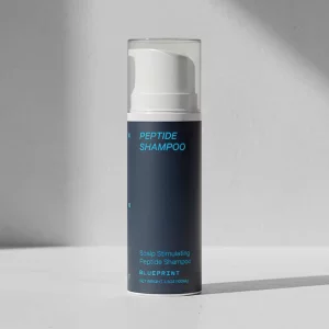Blueprint Bryan Johnson Peptide Shampoo - 8-Peptide Scalp Treatment with VEGF, Caffeine, Menthol & Arginine - Fragrance-Free & Gentle Formula for Ful