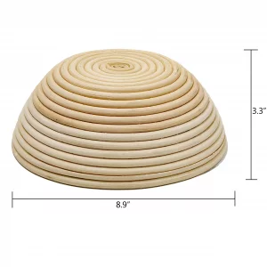 Blue Ridge Basket Company Bread Proofing Baking Basket with Scraper for Breadmaking
