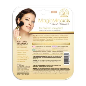 Magic Minerals 4 Pcs Pressed Powder Foundation Set by Jerome Alexander - 4-in-1 Color Correcting Concealer for Older Women - Foundation for Mature Sk