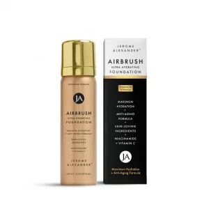 Jerome Alexander Airbrush Foundation Ultra Hydrating, Spray Foundation Makeup with 2x the Active Ingredients, Ultra-Light, Buildable, Full Coverage F