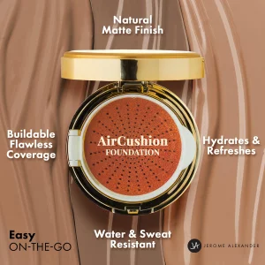 MagicMinerals AirCushion Foundation by Jerome Alexander, Cushion Foundation with Skincare Actives, Long-Lasting, Semi-Matte Finish, Full Buildable Co