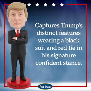 Royal Bobbles Donald Trump, 45th President of The United States - 8 Inches Tall - Collectible Bobblehead Statue