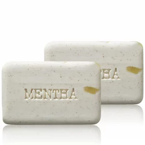 C.O. Bigelow Mentha Exfoliating Bar Soap, No. 1413, 7 oz, Exfoliating Body Scrub Soap with Peppermint Oil & Walnut Powder to Gently Cleanse and Smoot