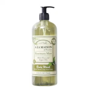 A LA MAISON Rosemary Mint Body Wash 25.36 Fl Oz - Natural Hand Wash Made with Essential Oils - Biodegradable, Plant-Based, Vegan, Cruelty-Free, Alcoh