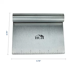 HUJI Stainless Steel Multi-Purpose Scrapper/Chopper With Ergonomic Handle (1 Pack, 5.75