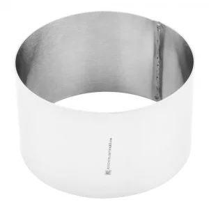 Restaurantware 4 x 2.4 Inch Baking Ring 1 Round Cake Ring - Oven-Ready Freezable Stainless Steel Ring Mold Dishwashable For Cooking Or Baking