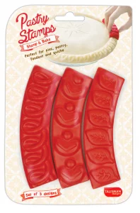 Talisman Designs Pastry Stamps | Set of 3 | Pie Crust Embosser | Pie Decorating Tools & Gadgets | Pie Baking Crust Cutters | Cute & Functional Kitche