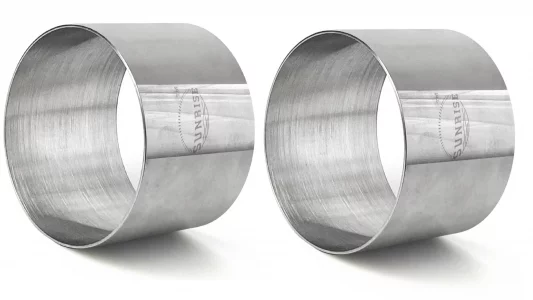 (Pack of 2) Round Food Ring, Stainless Steel (3.5