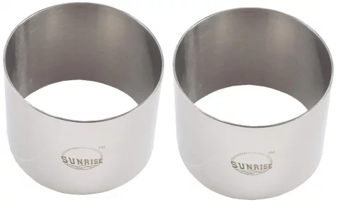 (Pack of 2) Round Food Ring, Stainless Steel (2.75