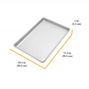 Chicago Metallic Commercial II Traditional Uncoated True Jelly Roll Pan, Make jelly rolls, cookies, pizza, one-pan meals, and more, 15-Inch by 10-Inc