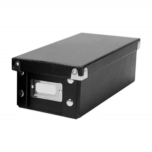 Snap-N-Store Index Card Holder Storage Box - Collapsible Organizer Box fits 1100 Flash Cards - Business, Recipe, or Note Card - 4 x 6, 1 Pack, Black