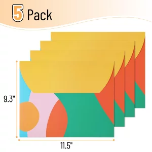 Mr. Pen Cute Multicolor Paper Folders with Pockets, 5 Pack, 2 Pocket, A4 Size, Contemporary Style