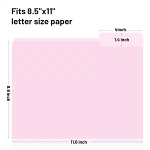 Comix Colored File Folders,30 Pack Manila Folders, Letter Size 8.5
