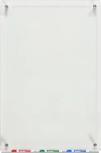 Audio-Visual Direct Clear Glass Dry-Erase Board Set - 3' x 2' - Includes Hardware & Marker Tray (Non-Magnetic)