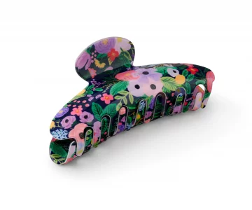 RIFLE PAPER CO. Large Claw Clip Set |Styling Hair Accessory for Women, Cute Fashion Set for Girls | Flat Clamp for Locks (Bright Floral Pattern), Gar