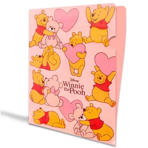 Winnie The Pooh Folders for School - Bundle with 2 Plastic Folders with Pockets Plus Stickers, More | Disney Winnie The Pooh School Supplies for Girl