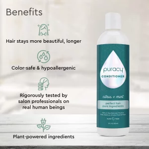 Puracy Conditioner, The Best for Fine, Medium, and Color-Treated Hair, Perfect Hair from Pure Ingredients, Stays Cleaner & Silkier Longer, 99.3% Natu