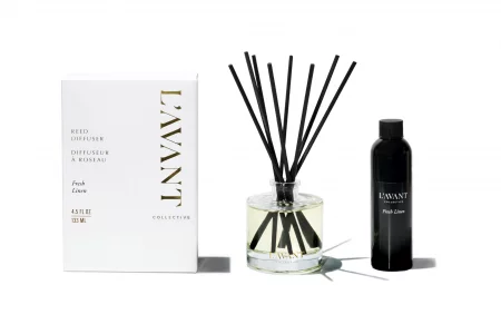 LAvant Collective Fresh Linen Reed Diffuser - Premium Home Fragrance with Essential Oils, Long-Lasting Scented Diffuser for Bedroom, Bathroom & Livi