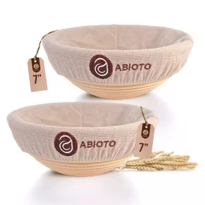 ABIOTO Bread Proofing Baskets for Sourdough Bread Baking - Set of 2 7