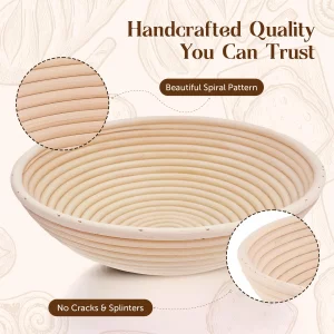 ABIOTO Bread Proofing Baskets for Sourdough Bread Baking - Set of 2 7