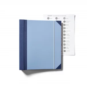 Savor|2025 Updated Edition Family Emergency Binder  | Custom Dyed Cloth Expanding File Folder for Important Papers, Babysitter Binder, Birth Certific