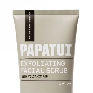 PAPATUI by Dwayne Johnson Exfoliating Facial Scrub for Men | Unscented | Visibly Smooths Wrinkles & Fine Lines | Made with Peptides, Volcanic Ash, Ni
