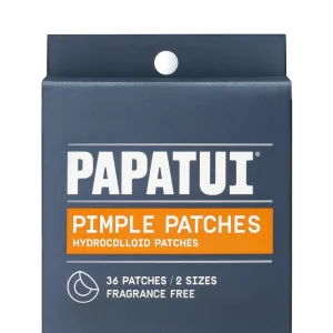 PAPATUI by Dwayne Johnson Men's Pimple Patches | Unscented | Hydrocolloid Acne Treatment | Spot Care for Breakouts | 36 Count