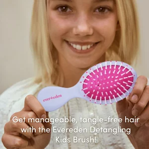 Evereden Kids Detangling Brush: Kids Hair Brush for Detangling Every Hair Type - Pain-Free Kids Hair Management - Ergonomic Grip Perfect for Children